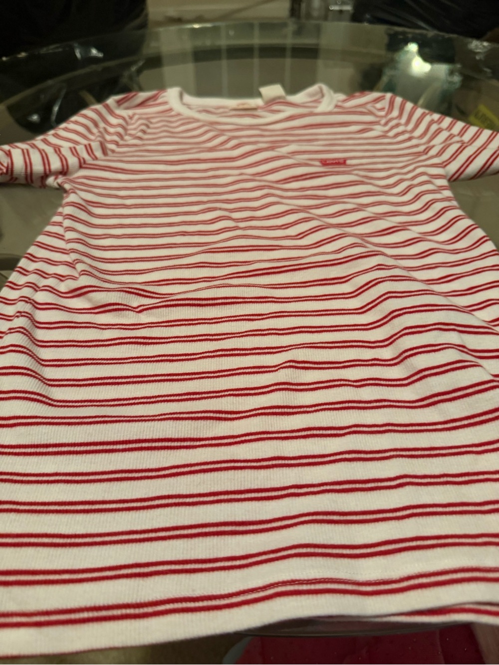 Levi’s Red & White Striped Tee